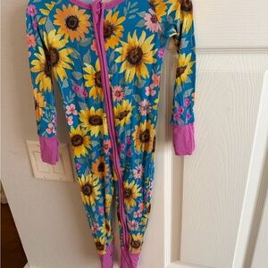 Little Sleepies Sunflower and Floral Kids Footie